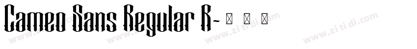 Cameo Sans Regular R字体转换